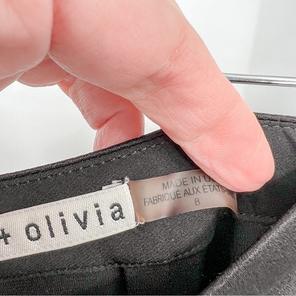 Alice + Olivia black pleated trouser pants - Picture 7 of 9